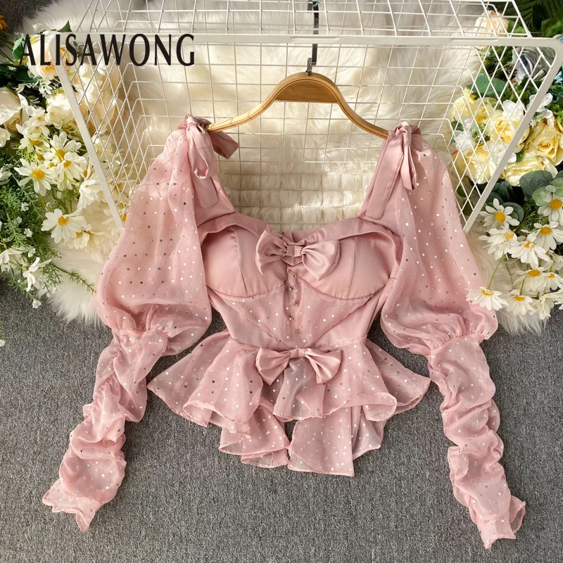 Корейский женский пикантный многослойный топ с оборками новинка весны 2020 Модный