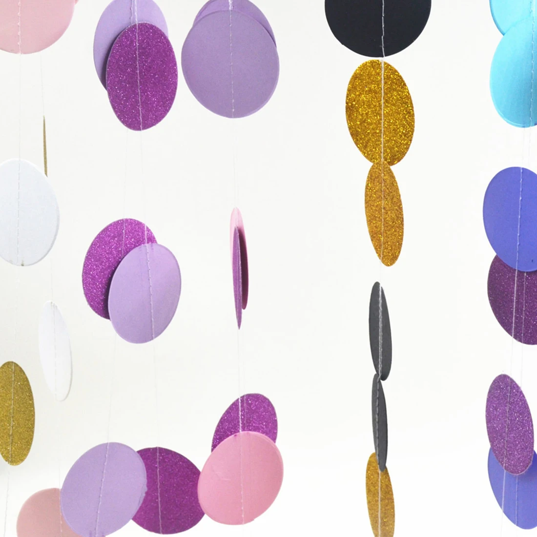 3D Золотая блестящая золотая бумажная веревка цветок на день рождения флажки шары