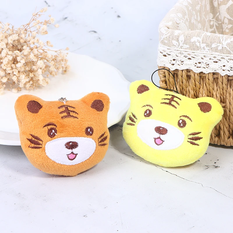 

1PCS Mini Plush Tiger Head Toys Children Playmate Valentine Gifts Small Pendant Soft Stuffed Animal Toy Unisex For Kids