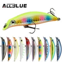 allblue captor 75s fishing lure 75mm 8g sinking wobbler long casting minnow depth 0 8 1 2m bass pike artificial bait tackle