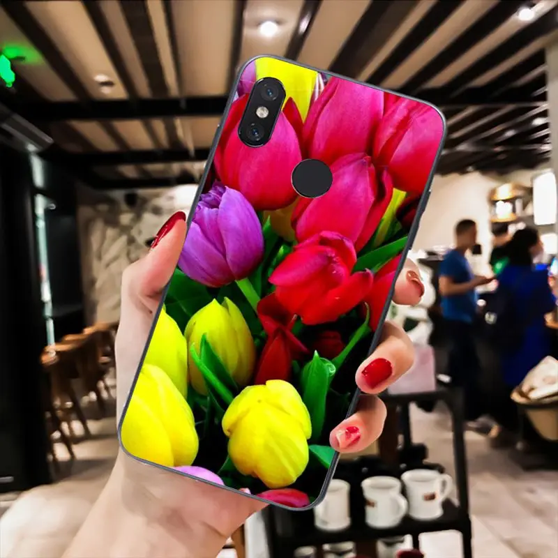 Maiyaca чехол для телефона с цветком тюльпана Xiaomi mi5 6 A1 A2 Lite Mi9 9SE mi8lite 8explorer Pocophone F1 |