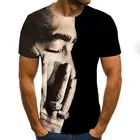 2020 новая мужская футболка свободного покроя с коротким рукавом О-образным вырезом, модная забавная Футболка с принтом 3D футболка для мужчинженские футболки для девочек высокого качества, брендовая футболка