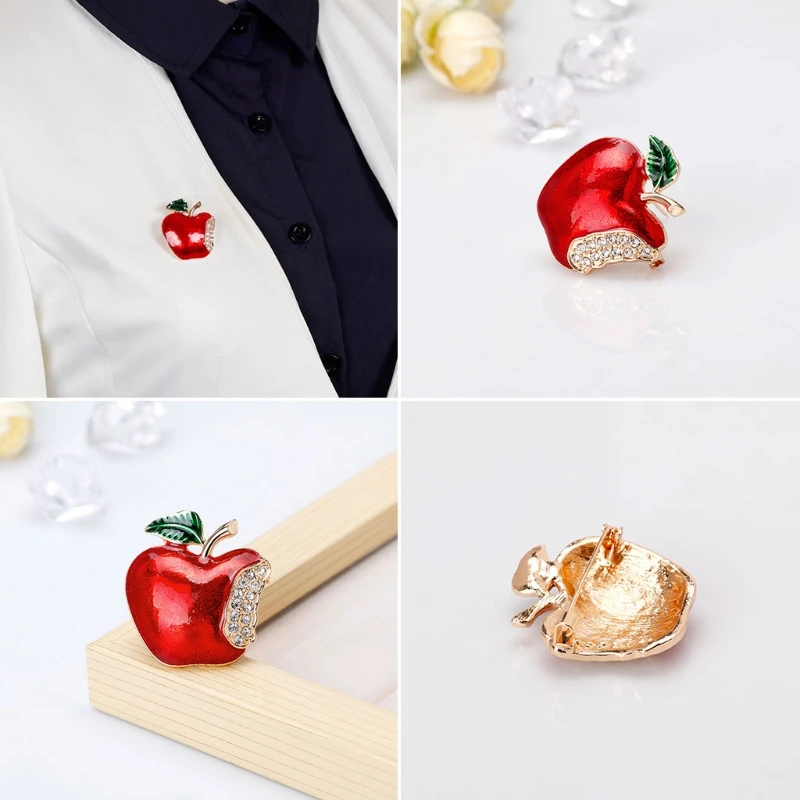 Новогоднее рождественское фрукты брошь подарок Стразы банкетные булавки для