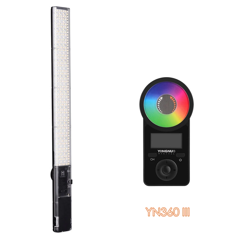 YN360III YONGNUO YN360 III YN360III ручной светодиодный светильник для видео с сенсорным регулированием Bi-colo 3200k до 5500k RGB цветовая температура с пультом дистанционного управления - Цвет: YN360III