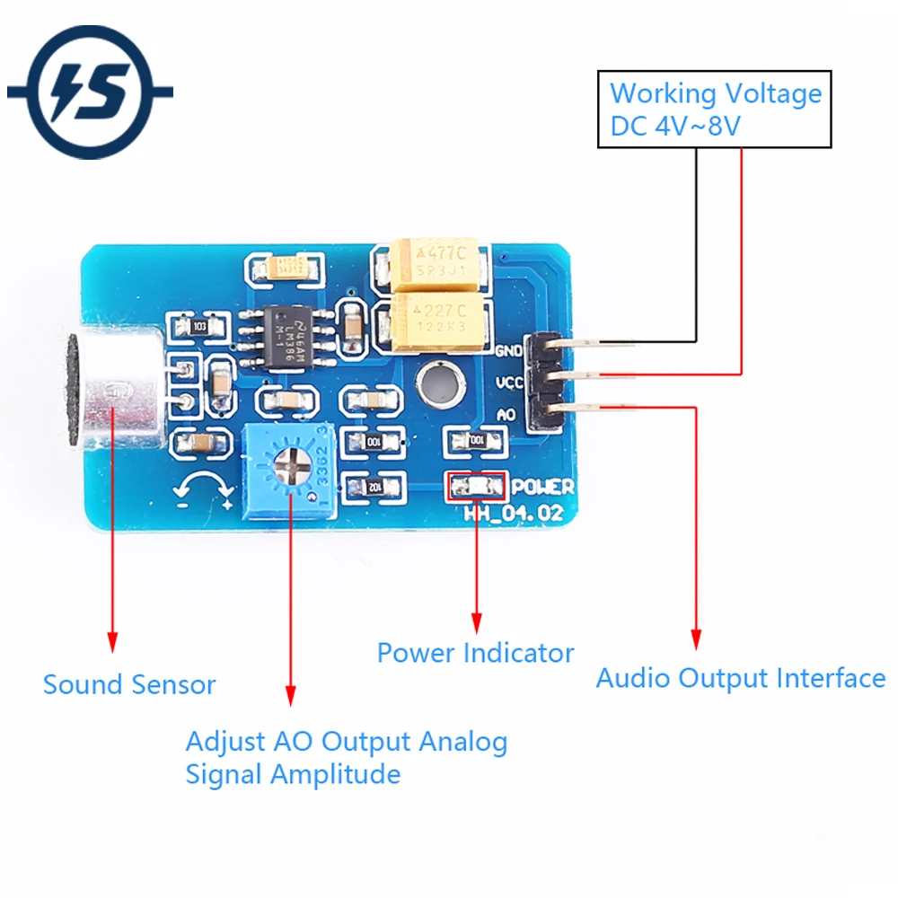 Звуковой датчик для Arduino звуковой выход монитор громкости микрофон детектор