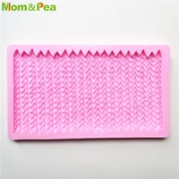 xk538 knitted pattern silicone mold gum paste chocolate ornamental fondant mould cake decoration tools