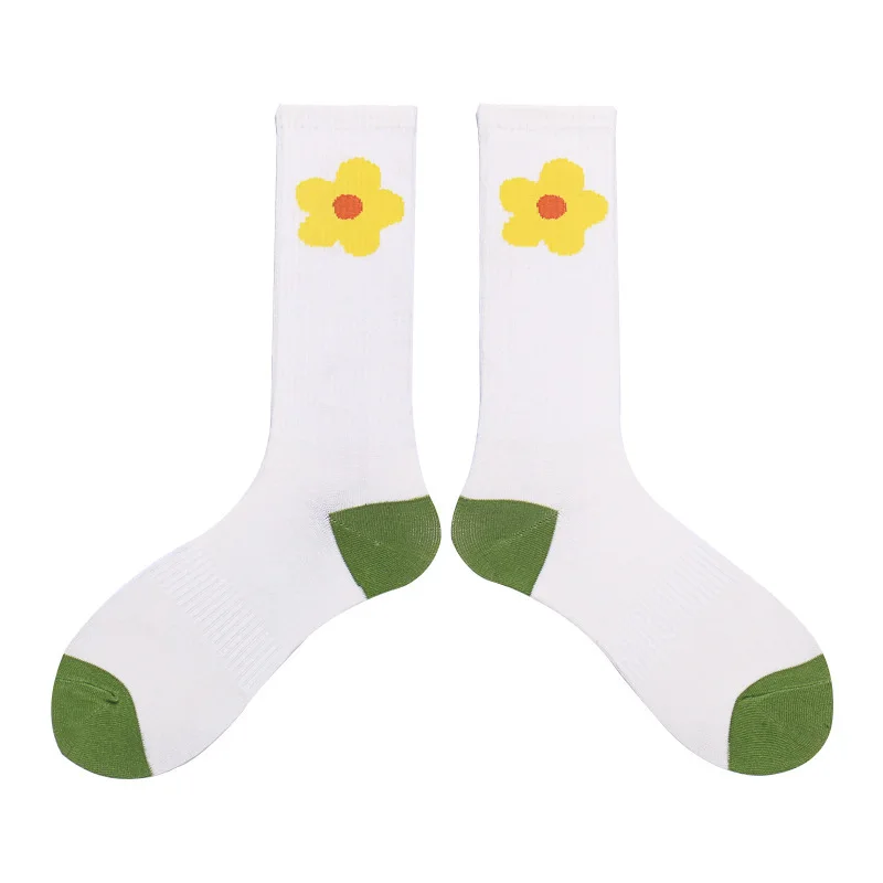 SP &amp CITY/корейские милые Гольфы с цветочным узором женские хлопковые Вязаные