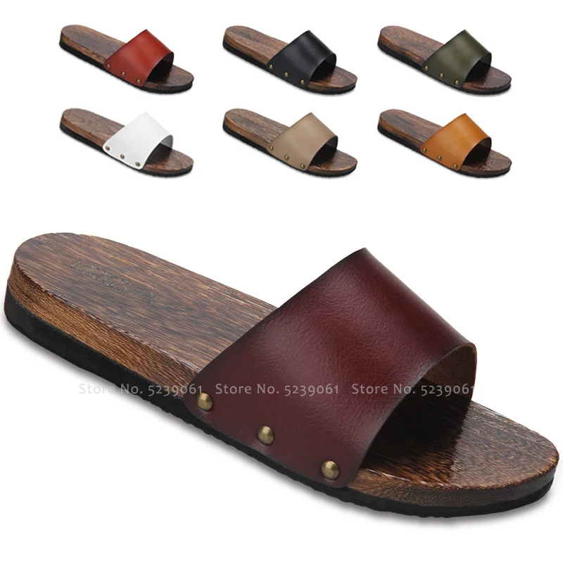 Пинетки-кимоно в японском стиле для пар китайские деревянные шлепанцы сланцы