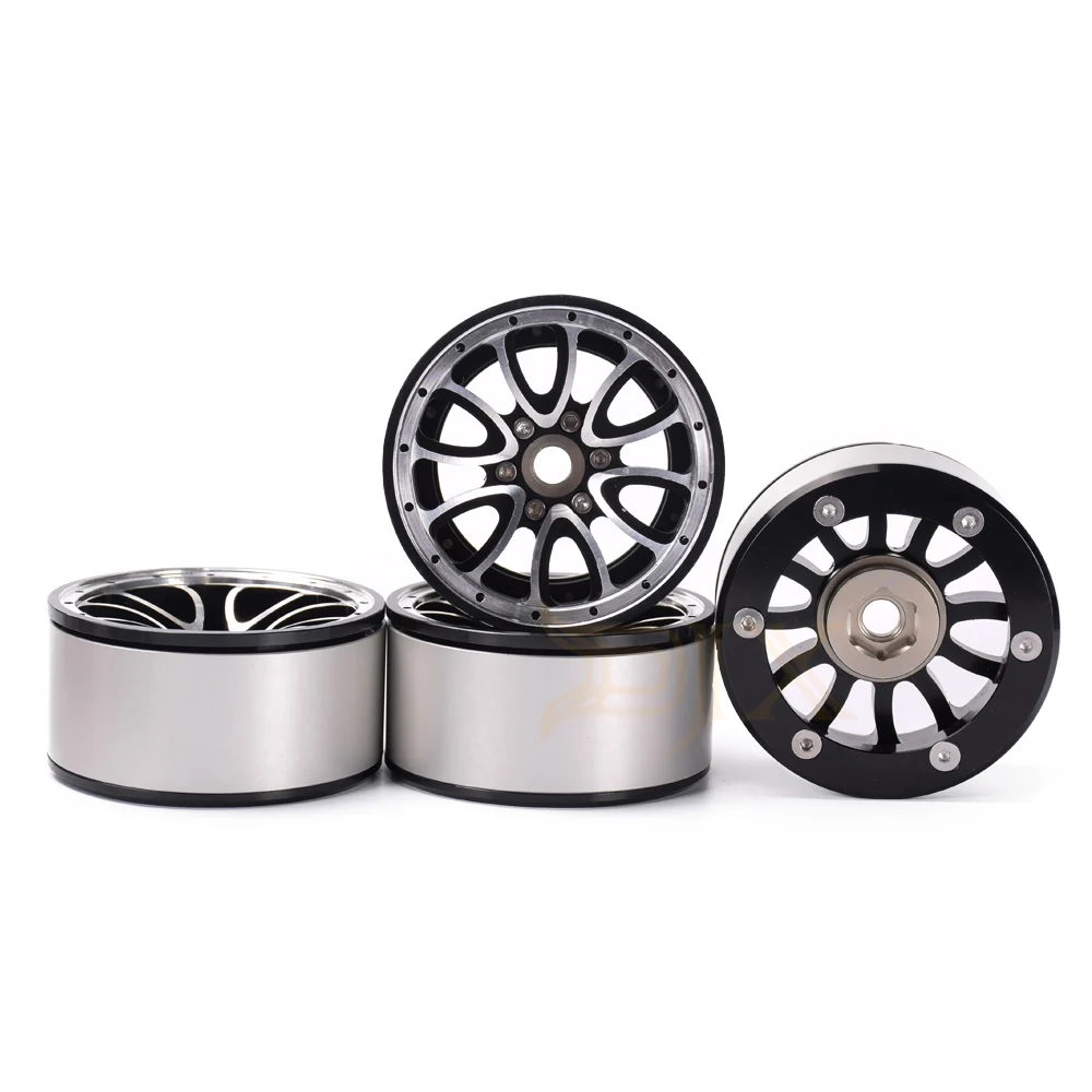 DJX 4 шт. 6 типов спицы 2 дюйма beadlock колесо для 1/10 RC гусеничного автомобиля Axial Wraith SCX10