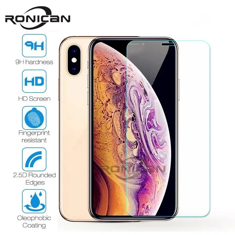 Закаленное стекло для iPhone XS MAX XR 10 шт. защитная пленка экрана 4 5 SE 5c Защитная 6 6s 7 8