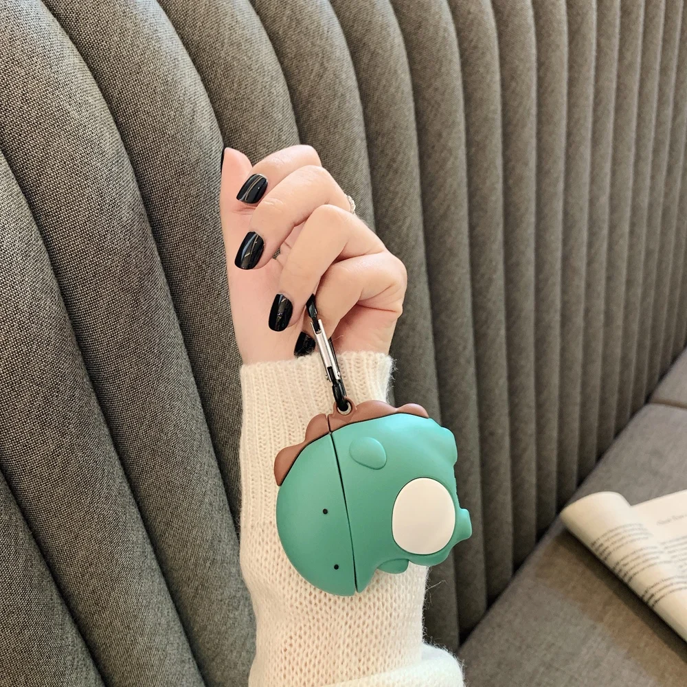 Чехол для беспроводных наушников apple мягкий силиконовый чехол с 3D изображением