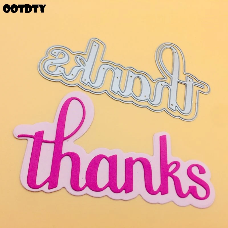 Спасибо металлические вырубные штампы искусственная кожа бумажная карта