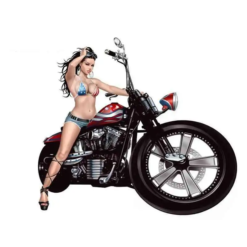 

13cm X 11cm Hot Sexy Pin-up Girl Bra Car Stickers Decoration Car Bumper Vinyl Decal Accessories Motorcycle PVC