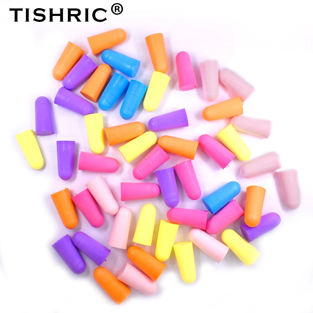 TISHRIC 30/60 пар ушных Вилки Шум шумоподавления 35.5db мягкой пены ухо анти спальный