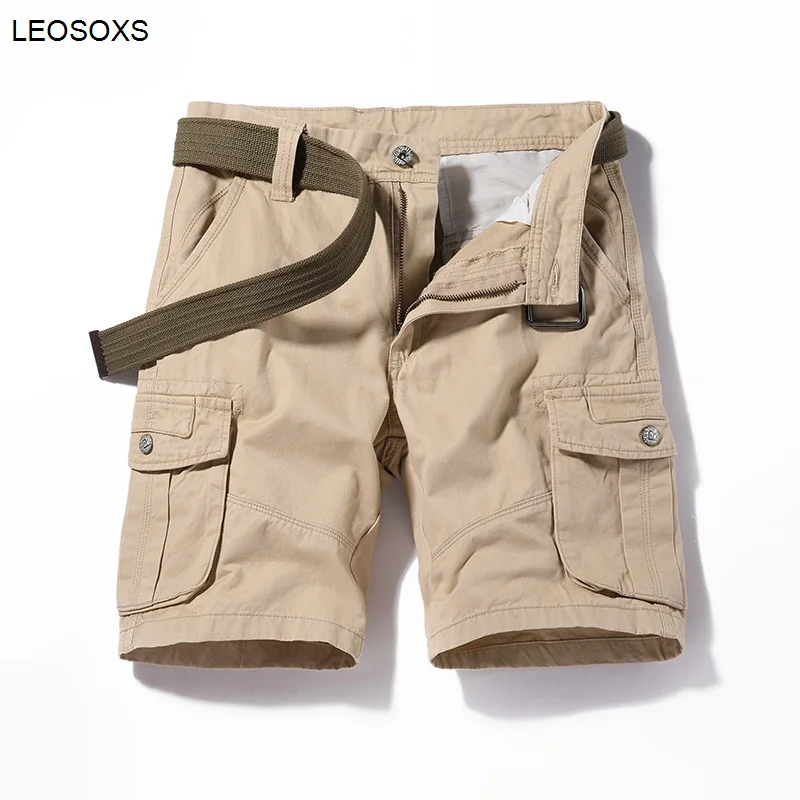 

Men's Summer Cool Shorts Outdoor Vacation Simple Classic Versatile Multi-pocket Casual Overalls Five-point Sweatpants