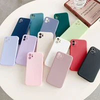 silicone case for apple iphone 11 12 pro max mini 7 8 6 6s plus xr x xs max se2 shockproof soft candy color cover case
