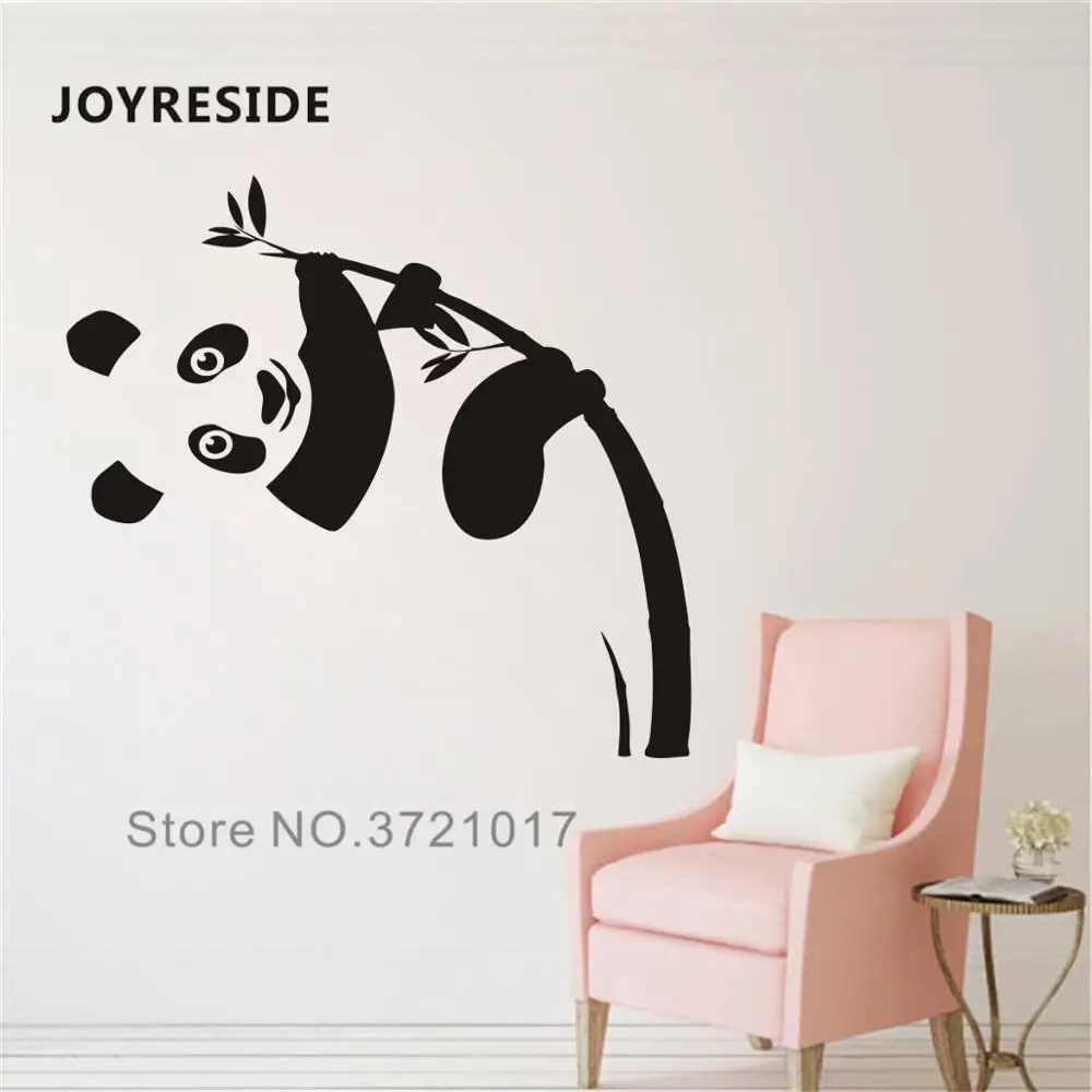 Наклейка на стену joysebe Panda милая с рисунком бамбука виниловый Декор для дома