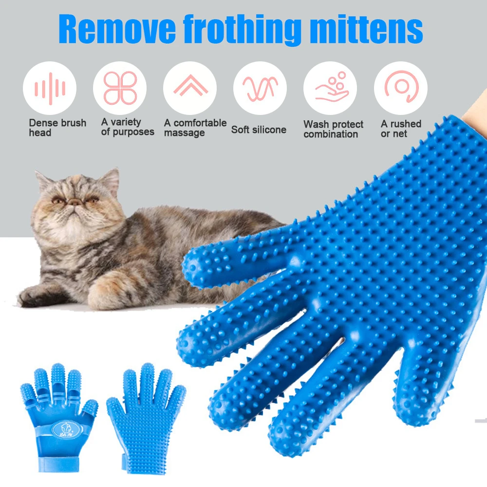 Переносная перчатка для ухода за животными гребень кошек собак контактная щетка
