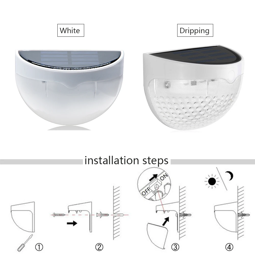Новый светодиодный светильник на солнечной батарее водонепроницаемый Уличный