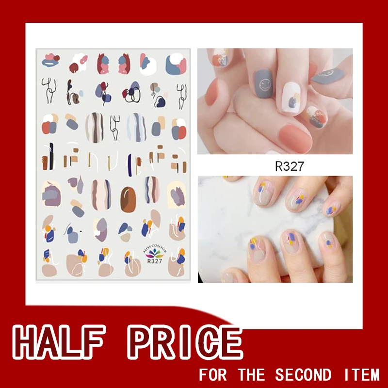 

1pcs Graffiti Cute and Playful Nail Stickers Summer Fresh Children Nail Stickers