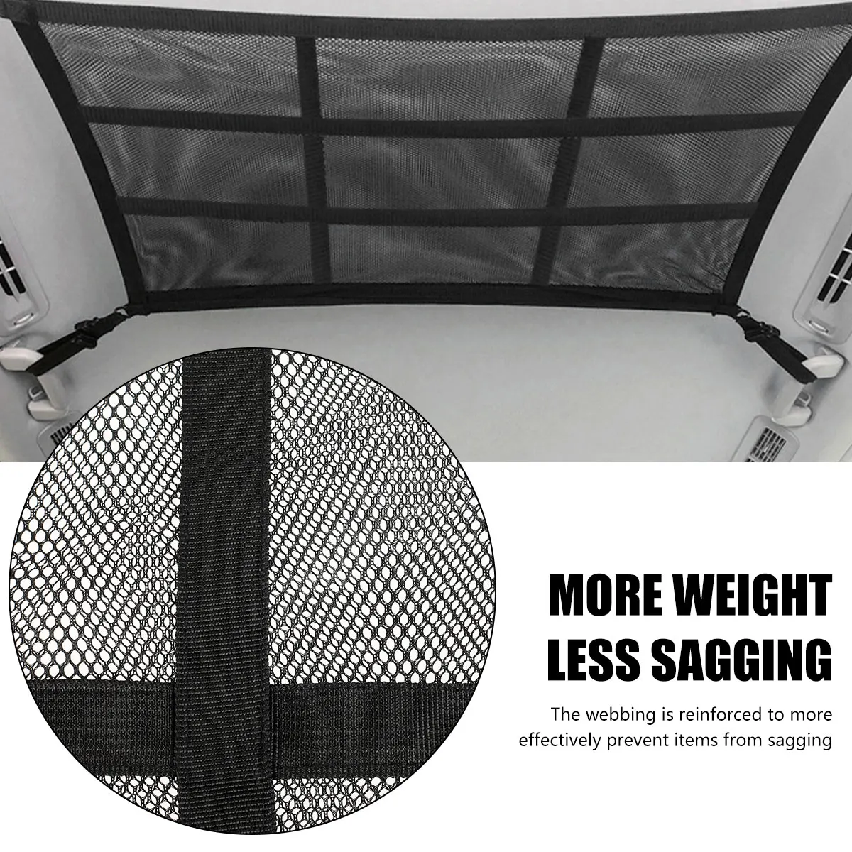 

Car Roof Storage Organizer Car Ceiling Cargo Net Pocket ouble-Layer Mesh Car Camping Storage Bag Accessories Tent Putting Quilt