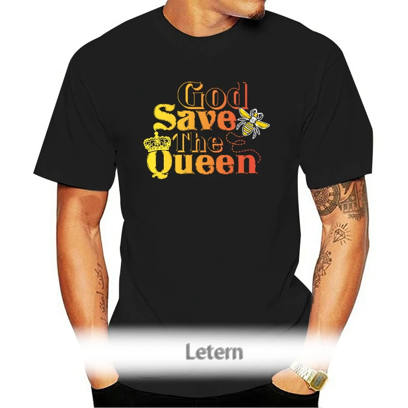 

God Save The Queen Cute Beekeeper Honey Bee T Shirt Clothing Short Sleeve Summer Loose Casual Personalized O-Neck Vintage Shirt