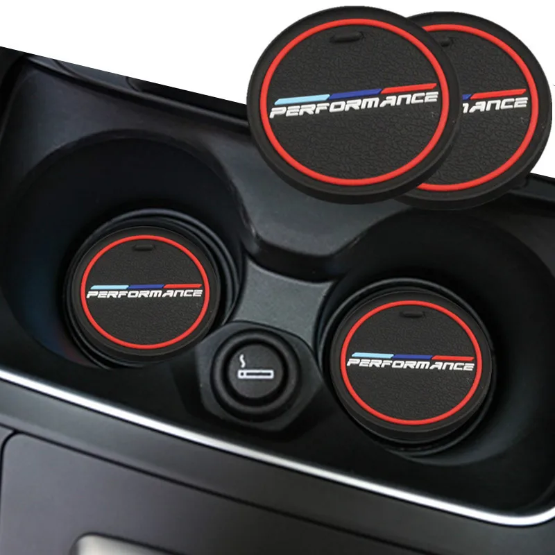 2 шт. Нескользящие Коврики для подстаканника воды в салоне автомобиля Bmw M Performance E46