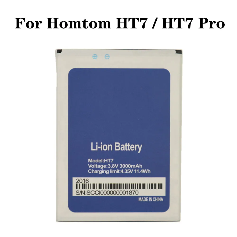

High Quality 3000mAh HT7 Battery For Homtom HT7 / HT7 Pro Mobile Phone Replacement batteries