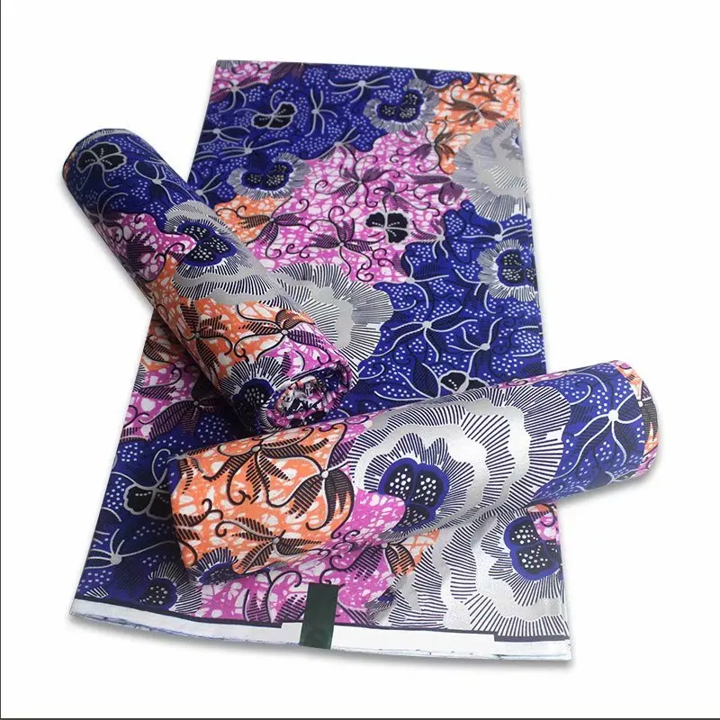 

Fashion Veritable Golden Wax African Guaranteed 100% Cotton Fabric 6 Yards/lot High Quality Ankara Fabrics Real Print Wax-S0127