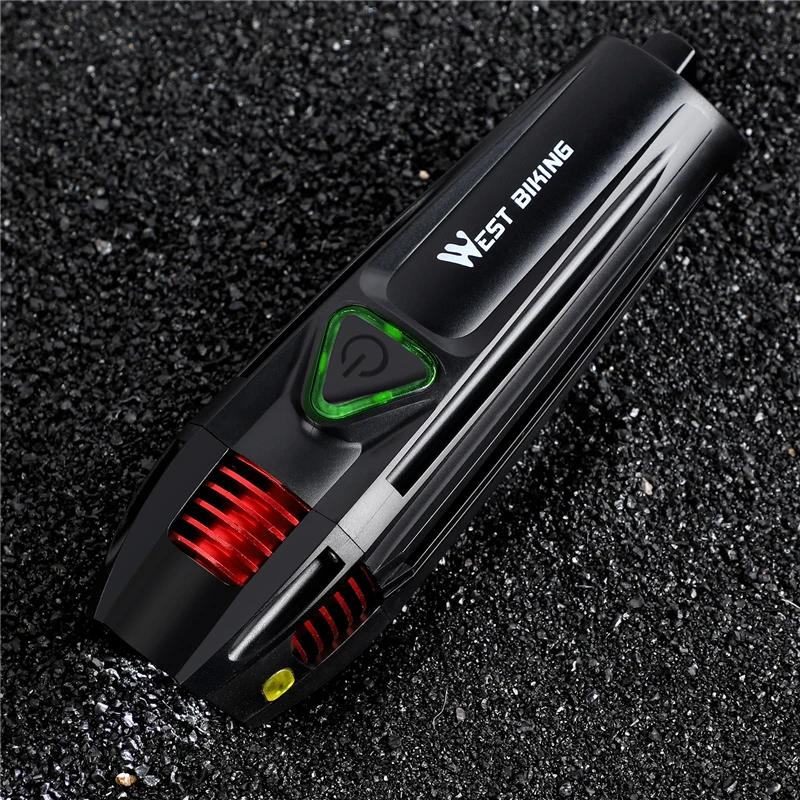 West biking 5 режимов велосипедный передний свет USB зарядка 2000 мАч водонепроницаемый велосипедный фонарик светодиодный фонарь велосипедный фонарь для велосипеда