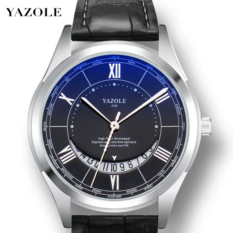New Casual Business Watches for Men Top Brand Luxury Leather Wrist Watch Man Clock Fashion 30m Waterproof Date Male Wristwatch