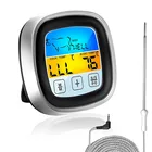 Цифровой кухонный термометр для мяса, водонепроницаемый измеритель температуры из нержавеющей стали, для приготовления барбекю