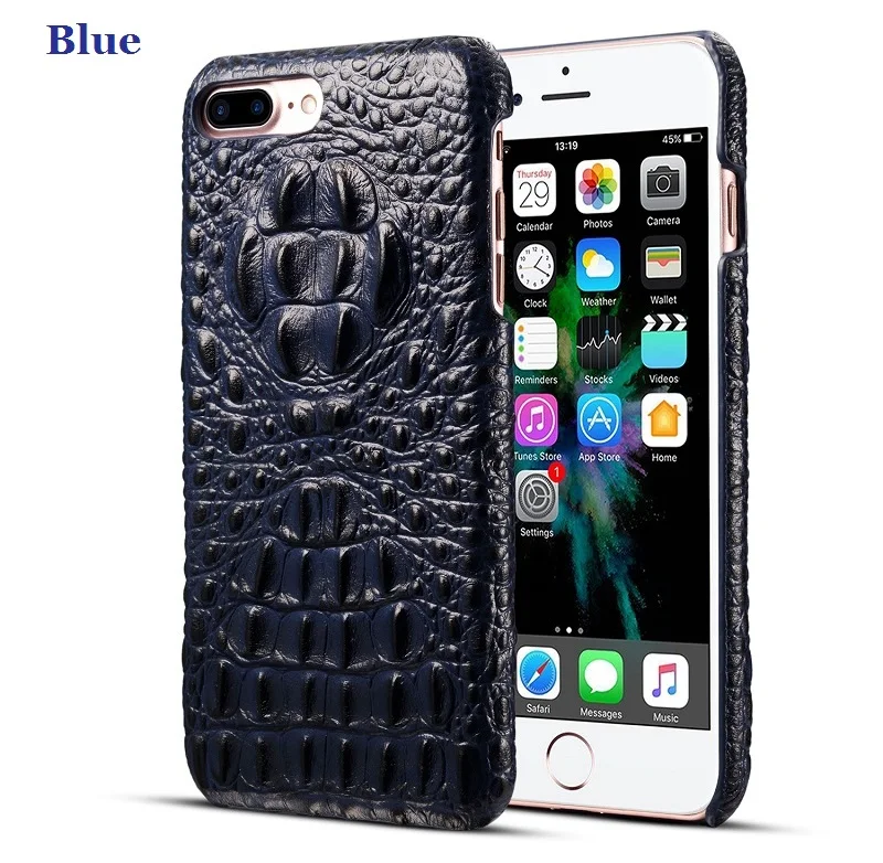 Чехол Solque из натуральной кожи для iPhone X, XS, Max, XR, 7, 8 Plus, сотовый телефон, роскошный крокодил, Ретро стиль, тонкий чехол, чехол s