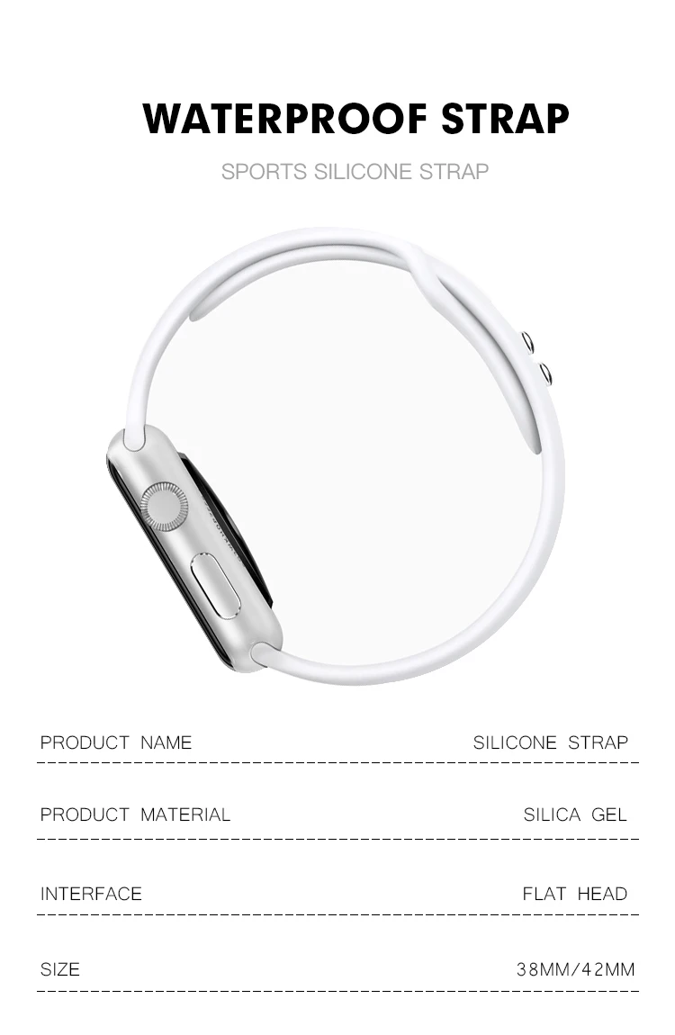 40mm 44mm Printing Watch Bands For Apple Watch 4 Rubber Strap Sport Bracelet 42mm 38mm For Iwatch 3 2 1 Accessories