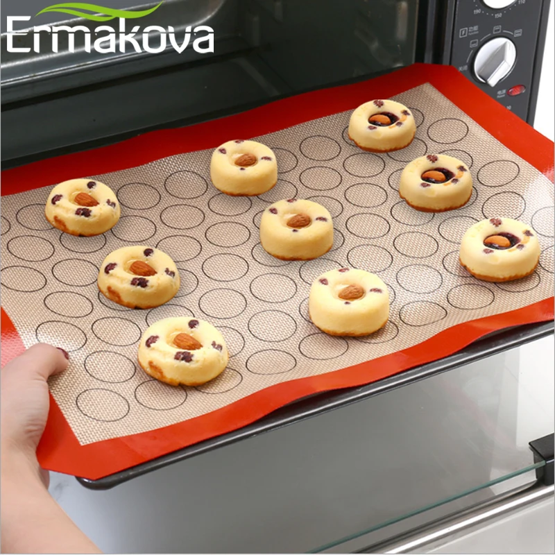 Антипригарный силиконовый коврик для выпечки ERMAKOVA макарон не содержит бфа