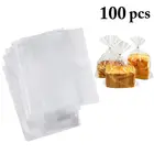 100 шт., прозрачные мешочки для выпечки, мешок для выпечки