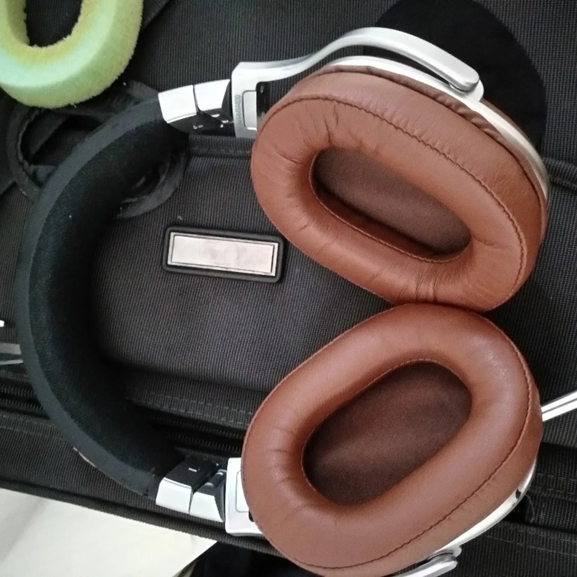Натуральная кожа амбушюры подушки для SONY MDR-7506 MDR-V6 MDR-900ST АТХ MSR7 M50 M50X Denon AH-MM400 наушники