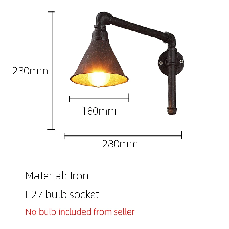 Винтажный настенный светильник в стиле ретро для прихожей коридора паба кафе|wall
