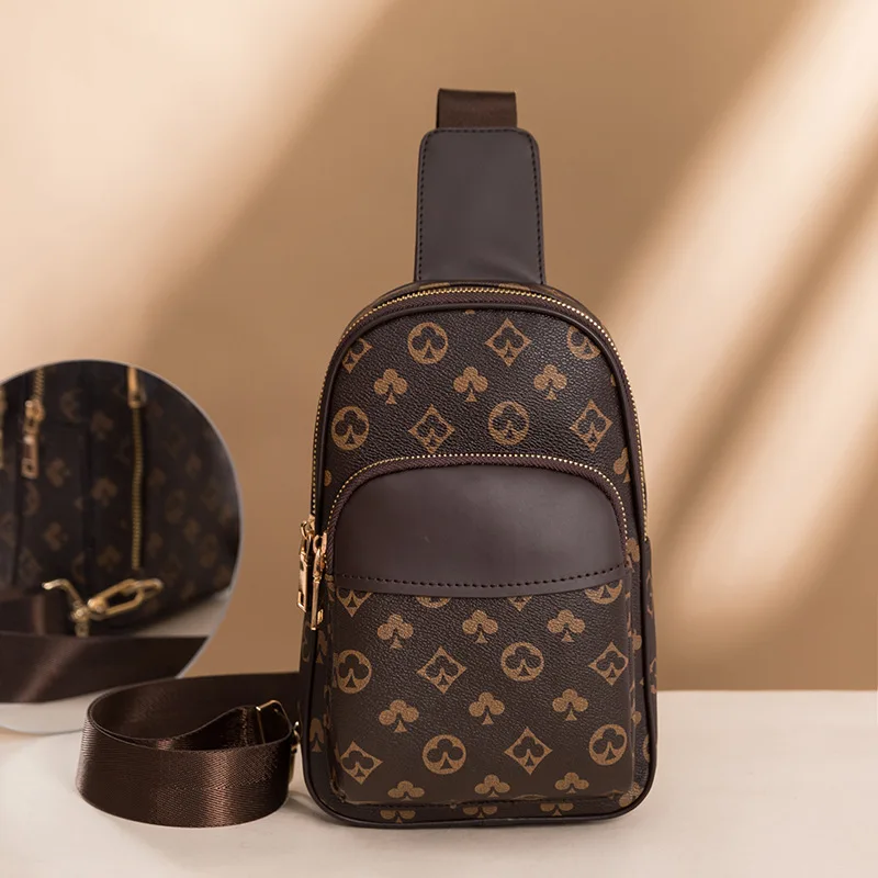 

Luxury Brand Design Women Bag Shoulder Chest bag Printed Cute Wallet Multifunction Mobile Phone men's shoulder Crossbag Pouch