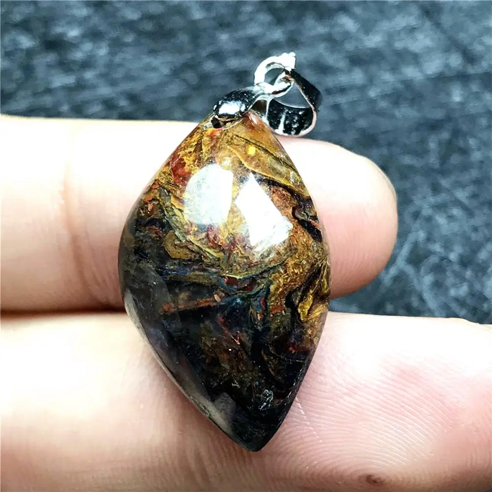 Топ натуральный желтый кулон питерсит для женщины мужчины любовь кристалл 26x16x8