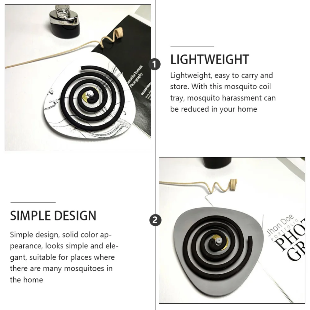 

1Pc Durable Mosquito Repellent Tray Chic Mosquito Coil Rack (Random Color Style)
