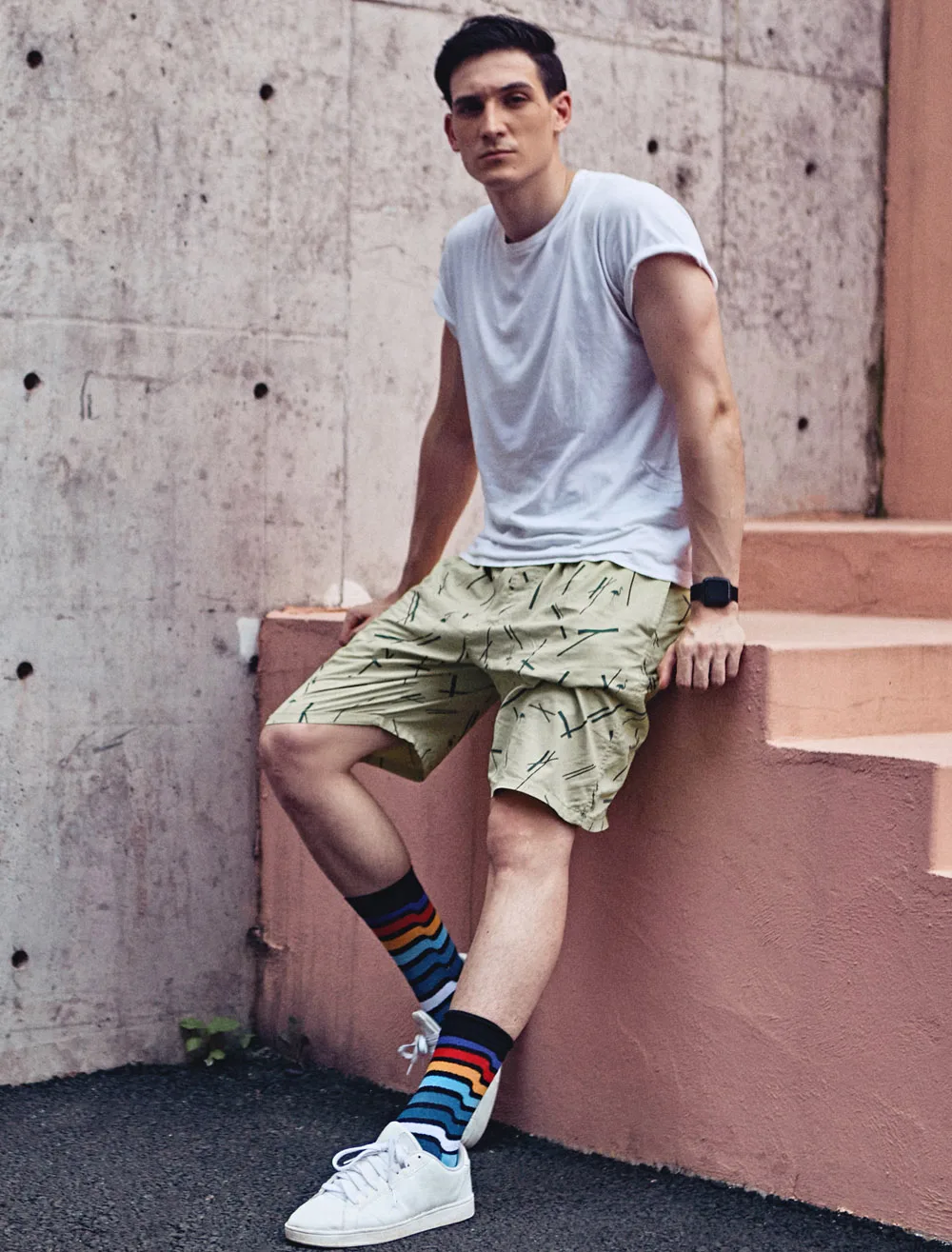 trend Hot Sale Men Socks Casual Gentleman Funny High Quality Color Puzzle happy Business Party Dress Cotton for | Мужская одежда