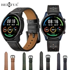 Ремешок кожаный для смарт-часов Xiaomi MI, цветной спортивный деловой браслет для смарт-часов Xiaomi, сменный Браслет, 22 мм