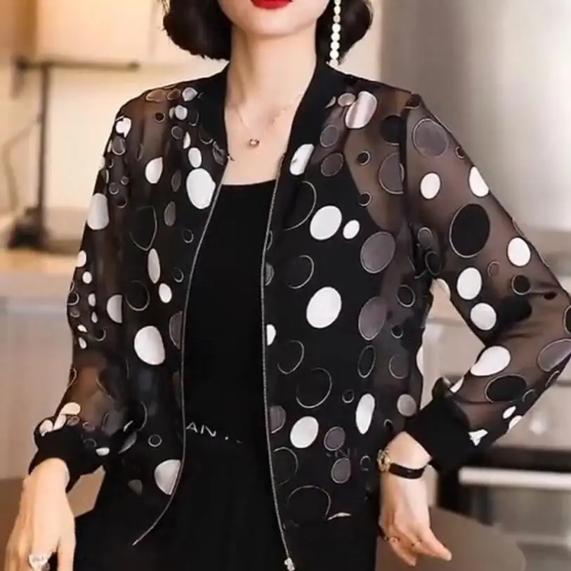 2021 летнее шифоновое куртка женская футболка с принтом одноцветное пальто