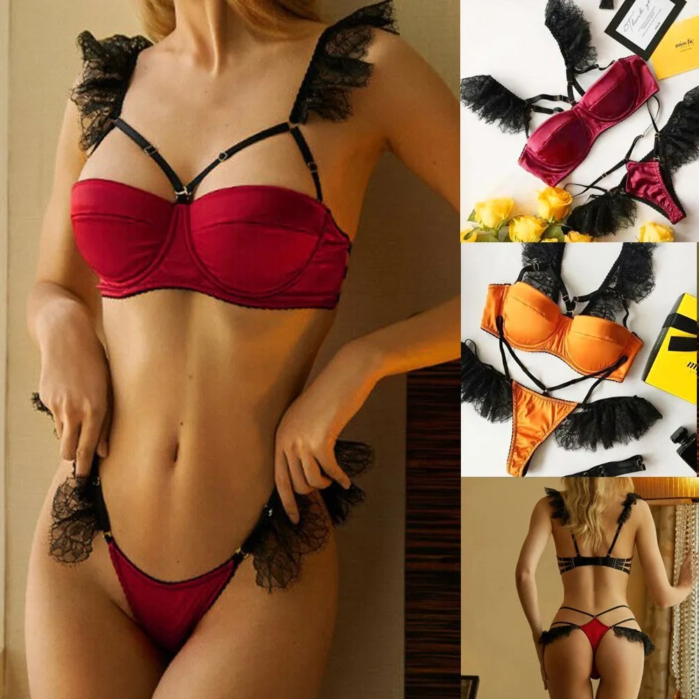 Женское сексуальное нижнее белье кружевной бюстгальтер Babydoll открытый