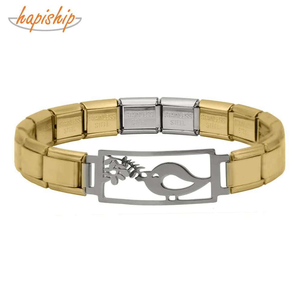 Женский браслет из нержавеющей стали Hapiship очаровательные птицы 9 мм ювелирное