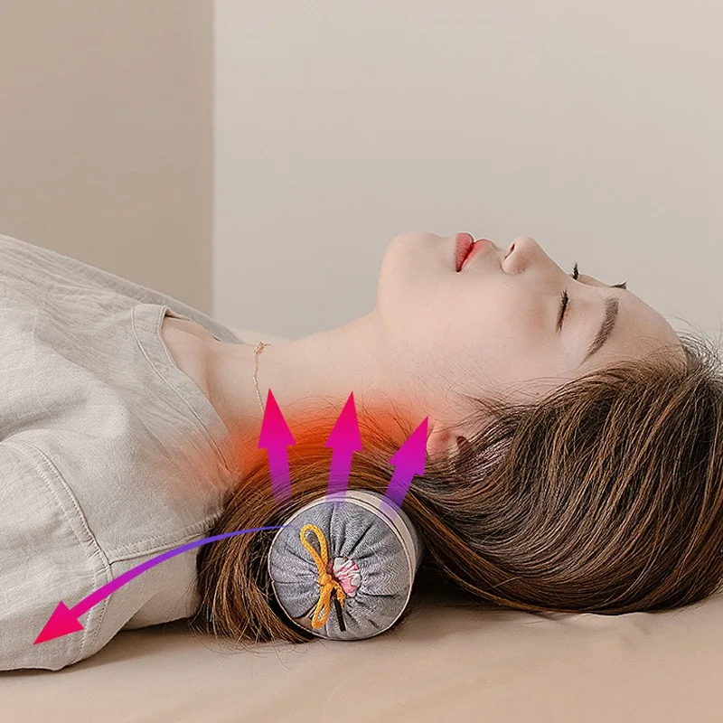 Круглая Шейная подушка для шеи Удобная дорожная кровати из гречневой шелухи