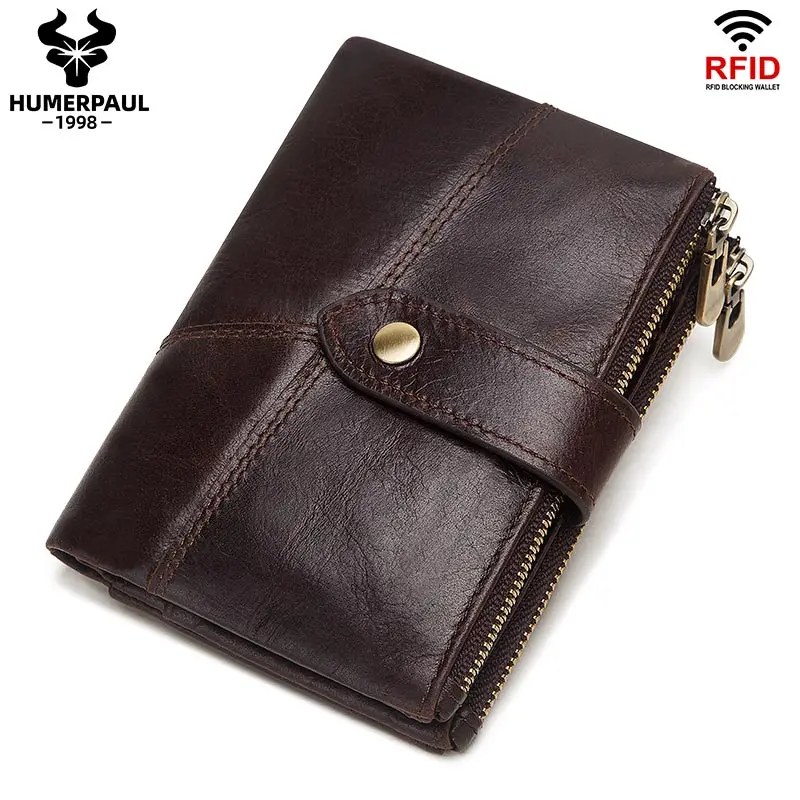 Известный бренд 100% натуральная кожа Rfid кошелек для мужчин с отделением хранения