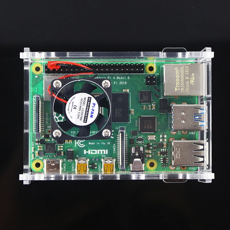 Raspberry Pi 4 вентилятор охлаждения 30x30 мм кулер вентилятор для акрилового ABS Чехол Поддержка Raspbery Pi 2 для Orange Pi для NesPi чехол