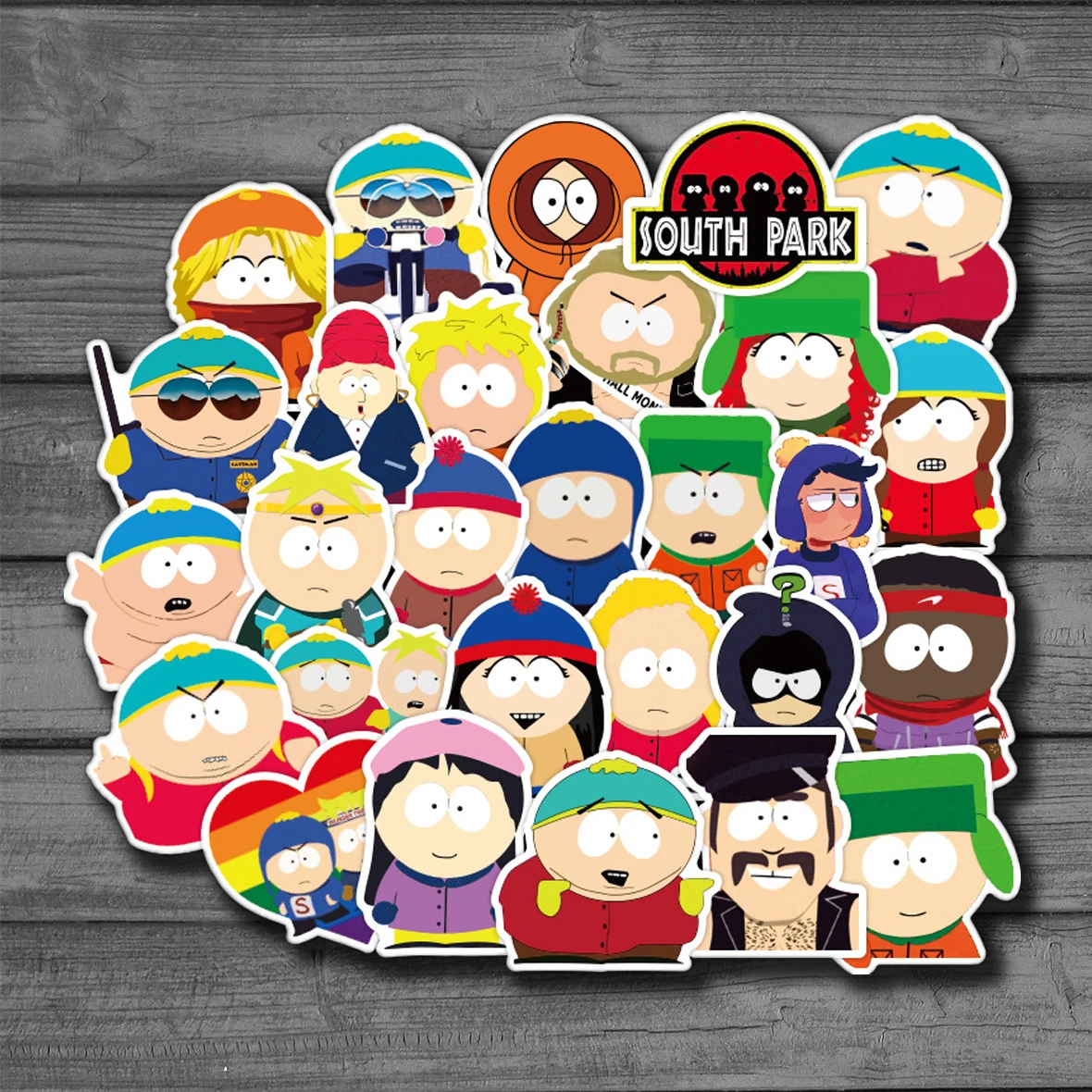 

50 шт., классические наклейки из ПВХ с мультяшным рисунком